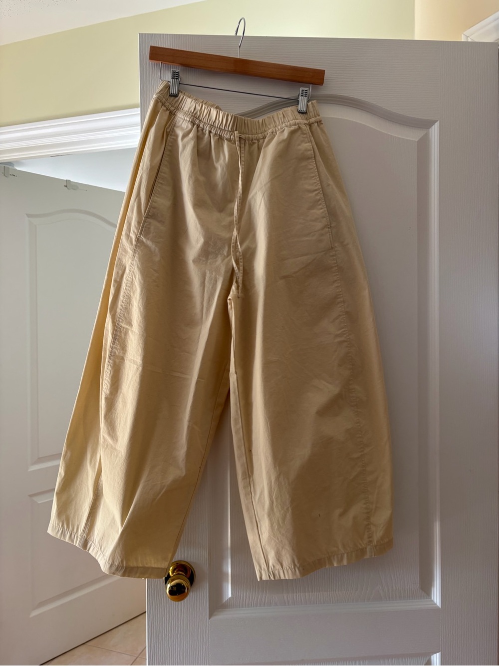 Yellow COS Barrel Leg Pants